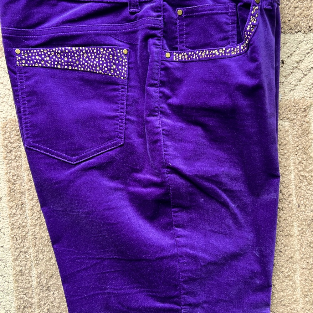 Chicos size 3 jeans style purple embellished pants